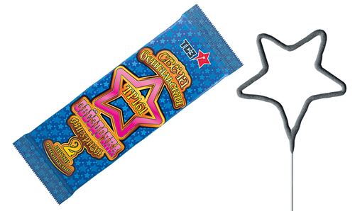  Бенгальские свечи фигурные 2 шт "Звездочка"  в Волгодонске